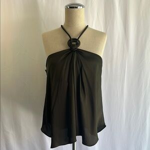 Dark Green Ring Halter Top